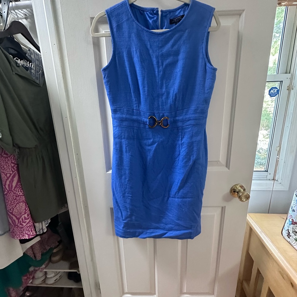 Tahari Vibrant Blue Petite Dress